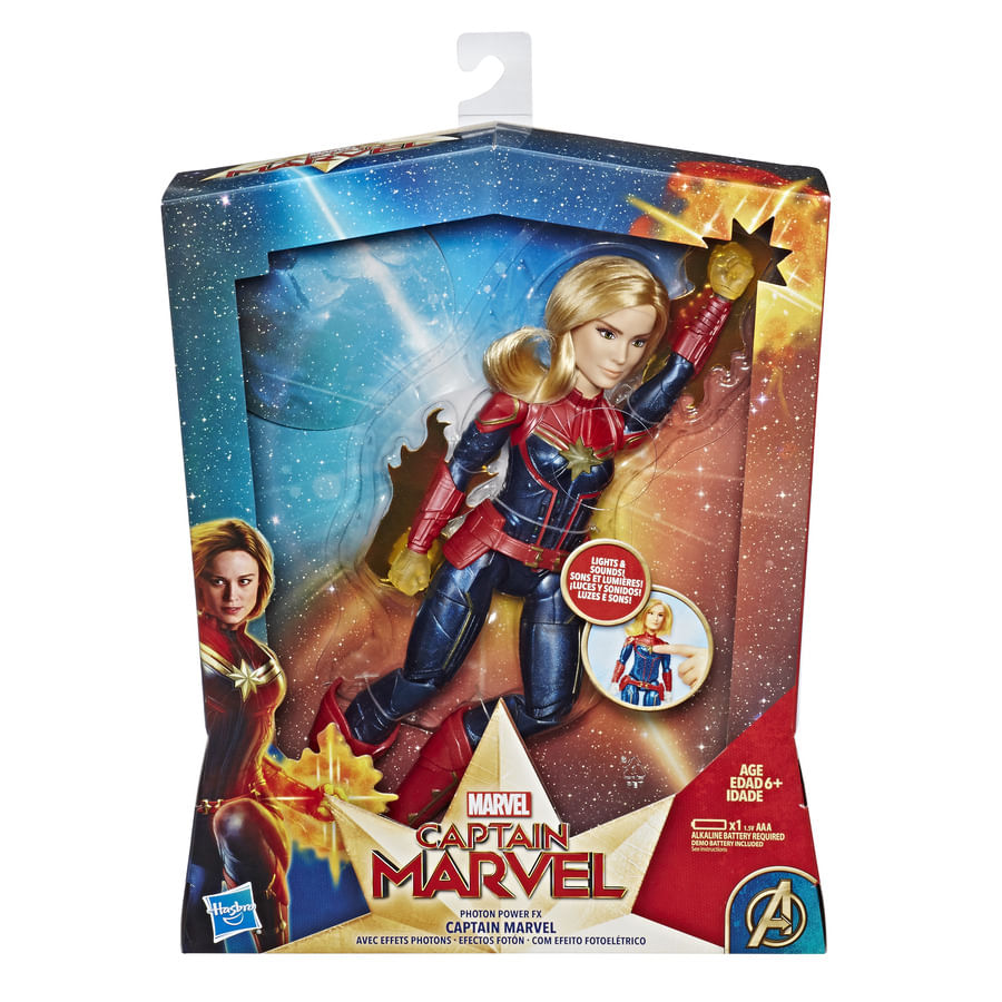 Miniatura Boneca Capitã Marvel com Som 30cm - Marvel