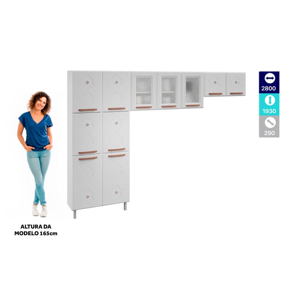 Miniatura Cozinha Compacta de Aço 3 Peças Mirage New Telasul	 Branco