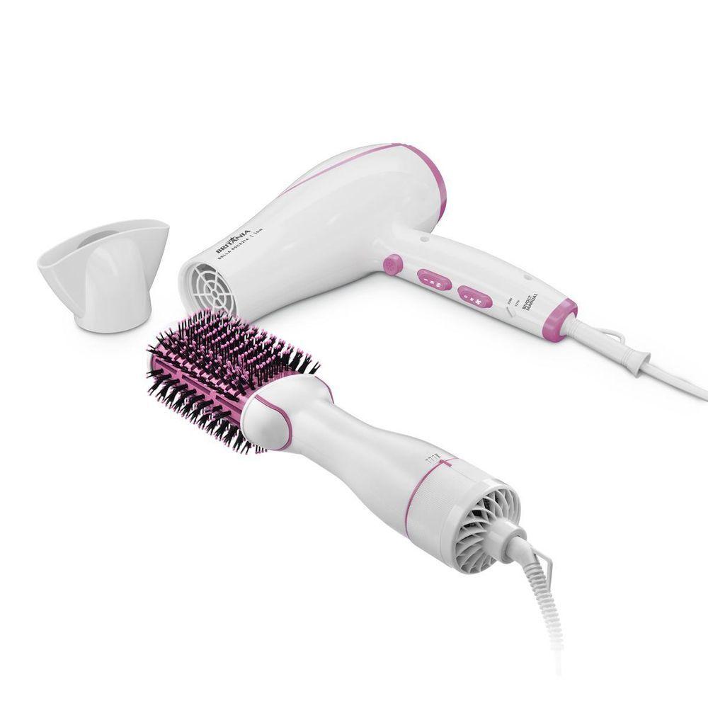 Miniatura Kit Britânia Bella Escova Secadora Bella01 E Secador De Cabelos Bivolt BSCE21A