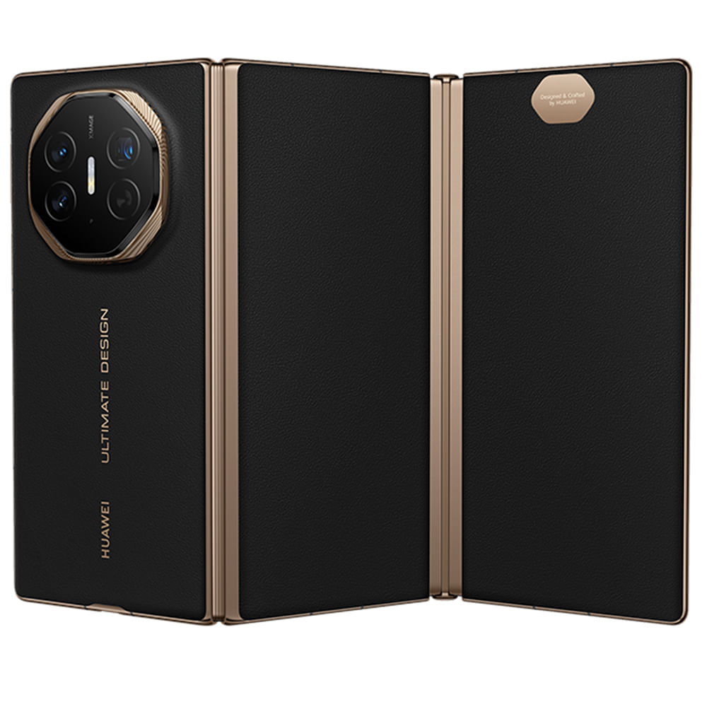 Miniatura Smartphone Huawei Mate XT Preto, com Tela Tripla, 4G, 16GB RAM, 1TB e Câmera 50MP + 12MP + 12MP Bivolt