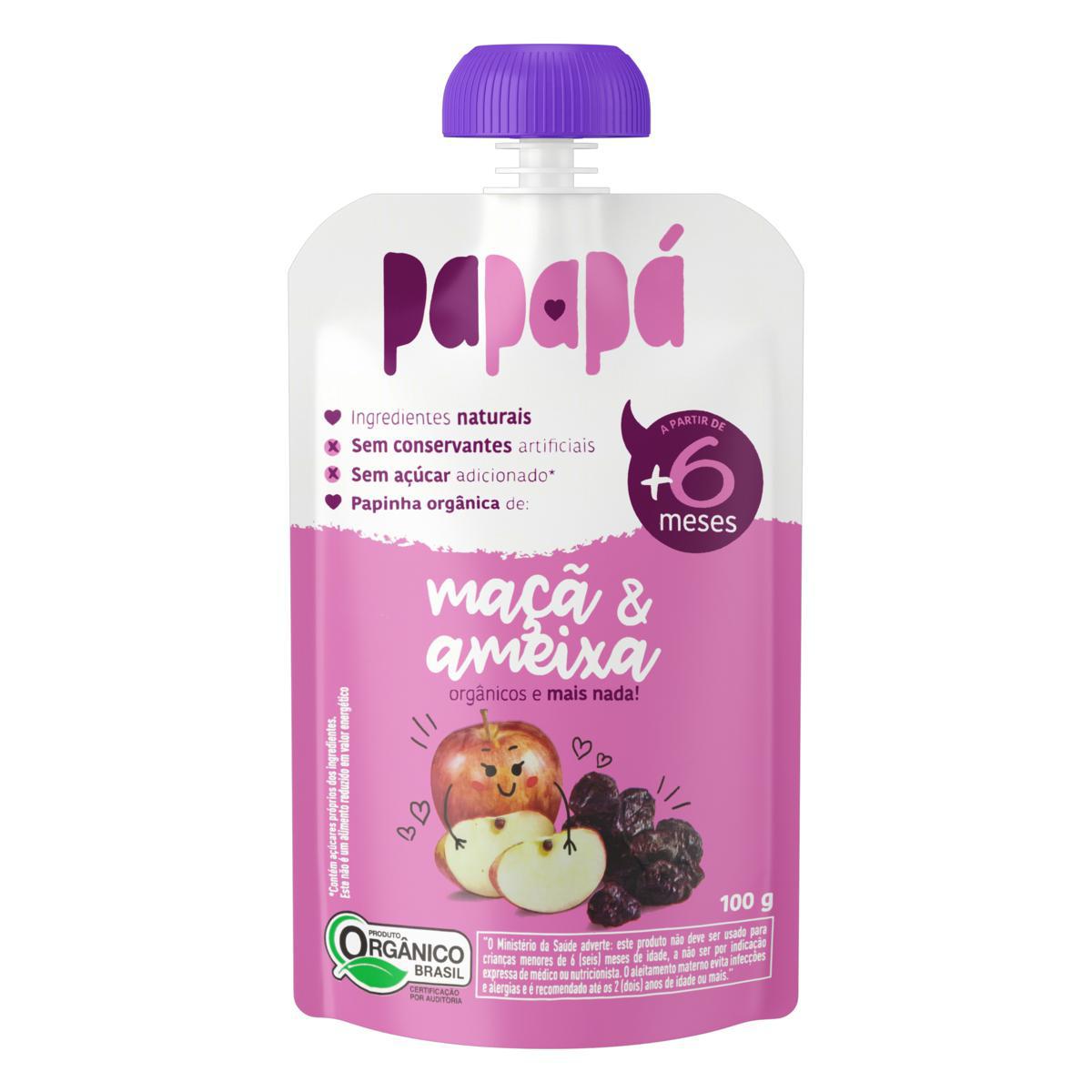 Miniatura Papinha Papapá Orgânica Maça Ameixa 100G