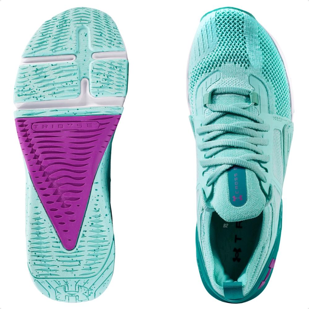 Miniatura Tênis Under Armour Tribase Cross 2 Feminino Azul / Lilás - 34