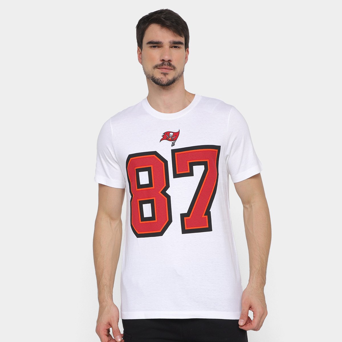Miniatura Camisa NFL Tampa Bay Buccaneers Rob Gronkowski n° 87 Nike Masculina Branco - G