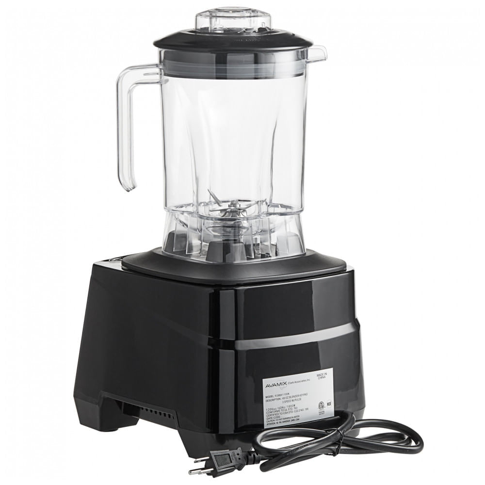 Miniatura Liquidificador Industrial AvaMix BX1100K 3 1/2 hp com Controle de Teclado, Velocidade Ajustável e Recipiente de Tritan de 1,4 litros 110V