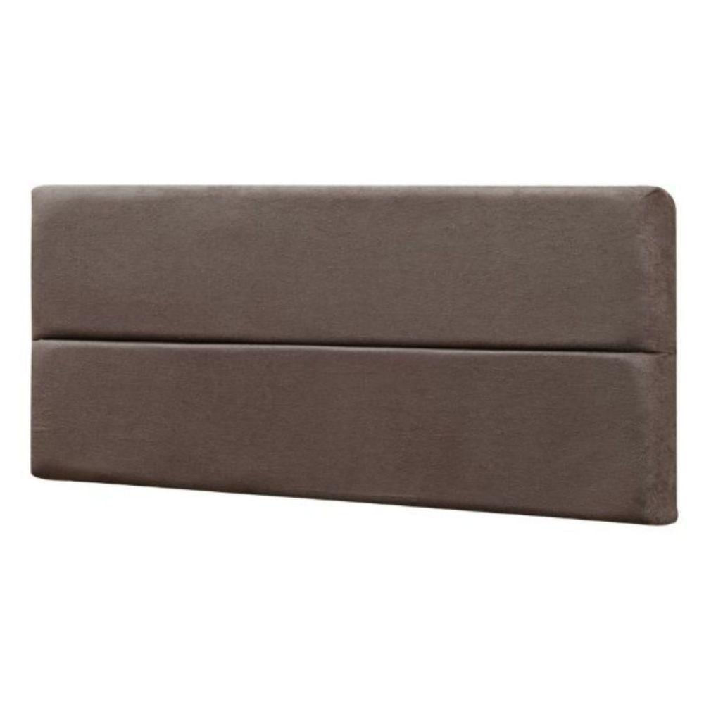 Miniatura Cabeceira Cama Box Estofada Painel 140Cm Paloma Suede Marrom