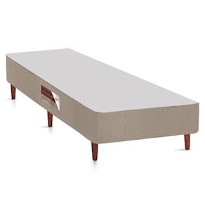 Miniatura Cama Box Viúva Castor Revolution com Molas Ensacadas 66x120x203cm – Branco/Bege