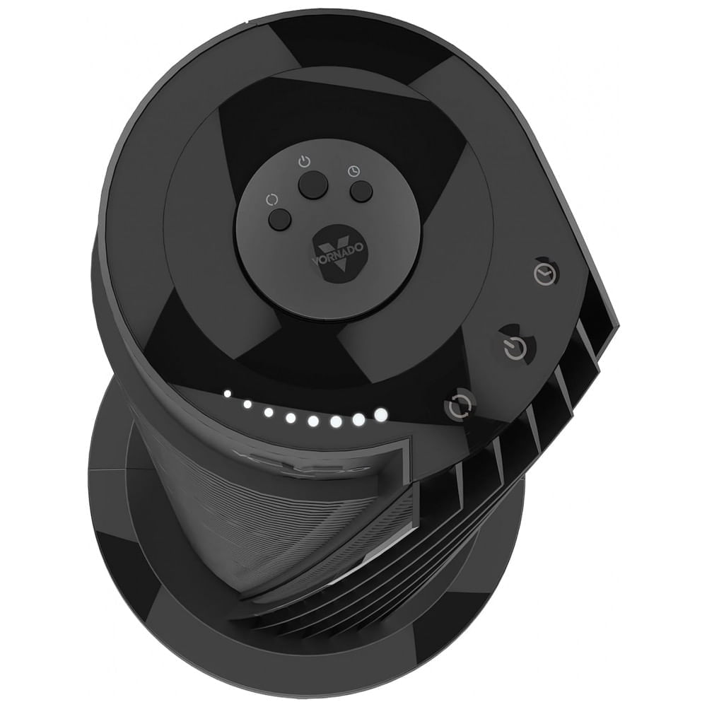 Miniatura Ventilador de Torre com Controle Remoto, Silencioso, Oscila até 70, Temporizador e 4 Velocidades, 110V, Vornado ...