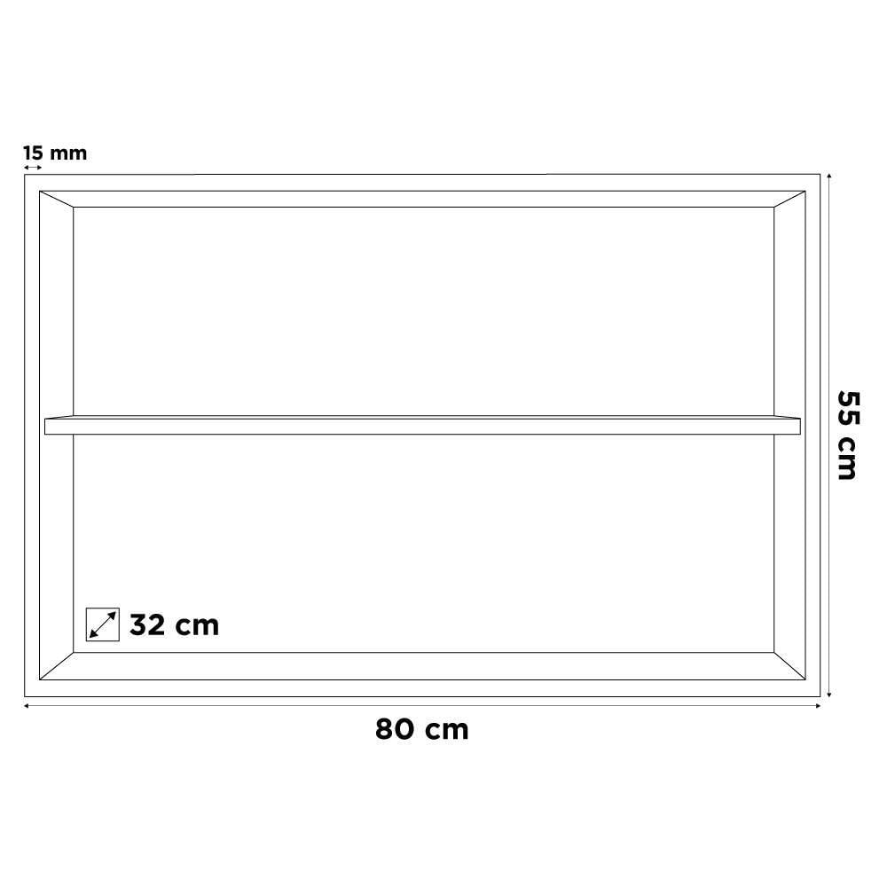 Miniatura Armário De Parede área De Serviço E Lavanderia 80cm Com 02 Portas 100% Mdf Branco - Abmaza