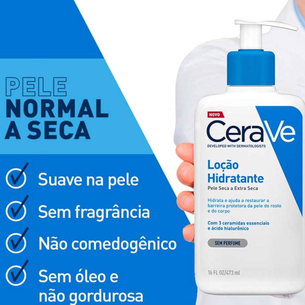 Miniatura Cerave Loção Hidratante pele Seca A Extra Seca sem Perfume 473ml + Ganhe Desconto de 60% 2° Unidade