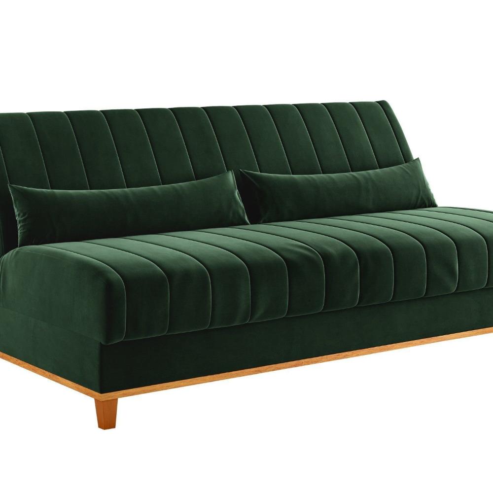 Miniatura Sofá Cama 1,80cm Reclinável 3 Lugares Colors Oliva