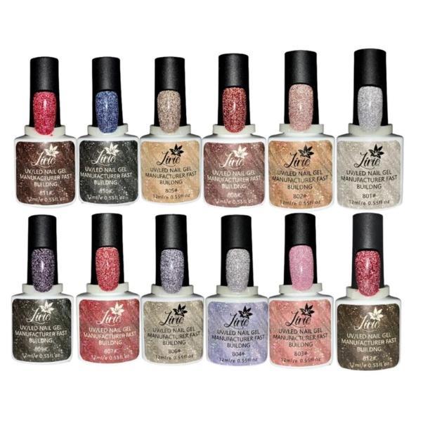 Miniatura Gritter Prata Refletivo 10Ml Manicure Unha Gel Diamont