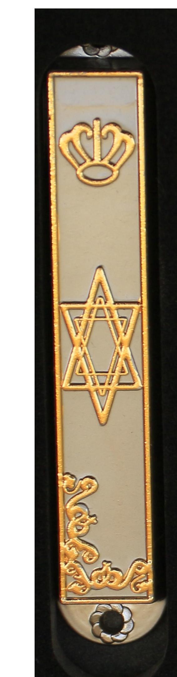 Miniatura Mezuzá Judaico 8 Cm Estrela De Davi - De Israel + Pergaminho