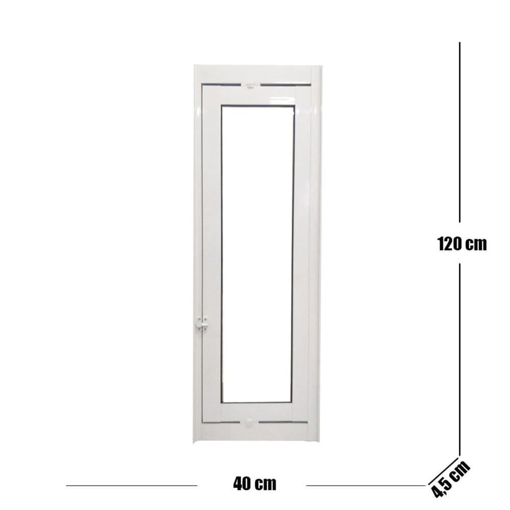 Miniatura Janela Vitrô Capelinha de Alumínio Branco 120x40 cm Linha Veneza Branco