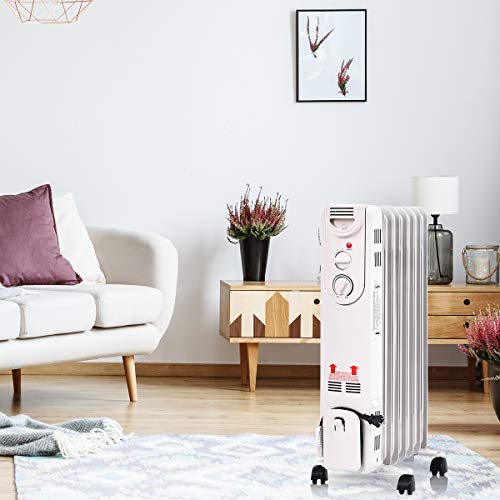 Miniatura Aquecedor a Óleo Portátil Tangkula Silencioso Proteção