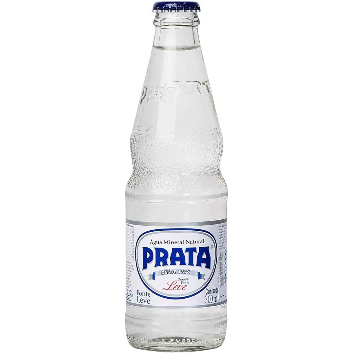 Miniatura Água Mineral Prata S/ Gás Leve Vidro 300Ml