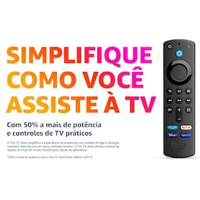 Fire TV Stick Amazon com Alexa e Controle Remoto Full HD - 2021