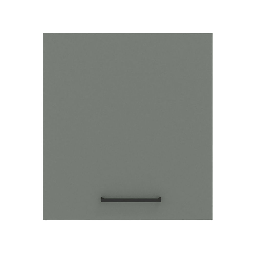 Armário Aéreo Madesa Agata 60 cm 1 Porta Rustic/Cinza Cor:Rustic/Cinza