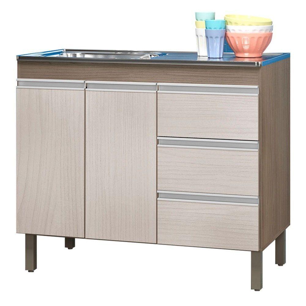 Miniatura Armário De Cozinha Modulada Karen 4 Pçs C/ Pia 99.5550 P14 Malbec/avelã - Mpozenato