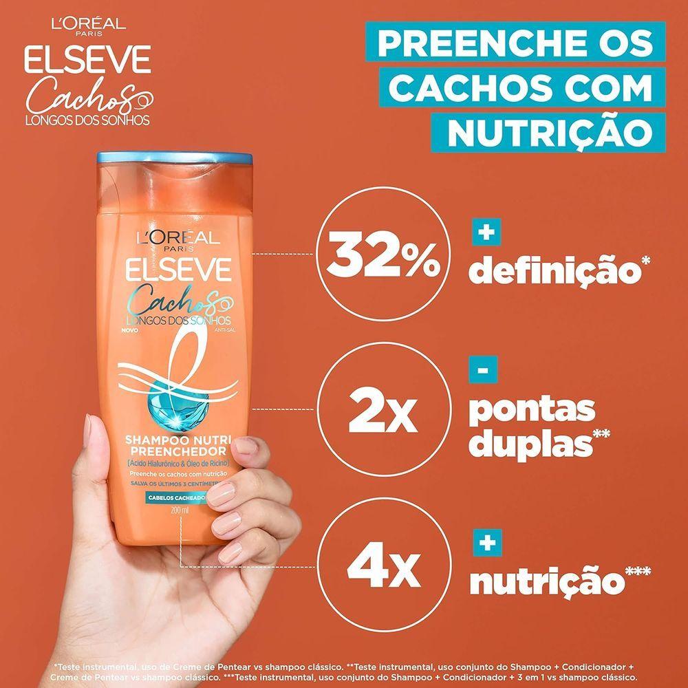 Miniatura Shampoo Nutri Preenchedor Elseve Cachos Longos Dos Sonhos L'oréal Paris 200ml