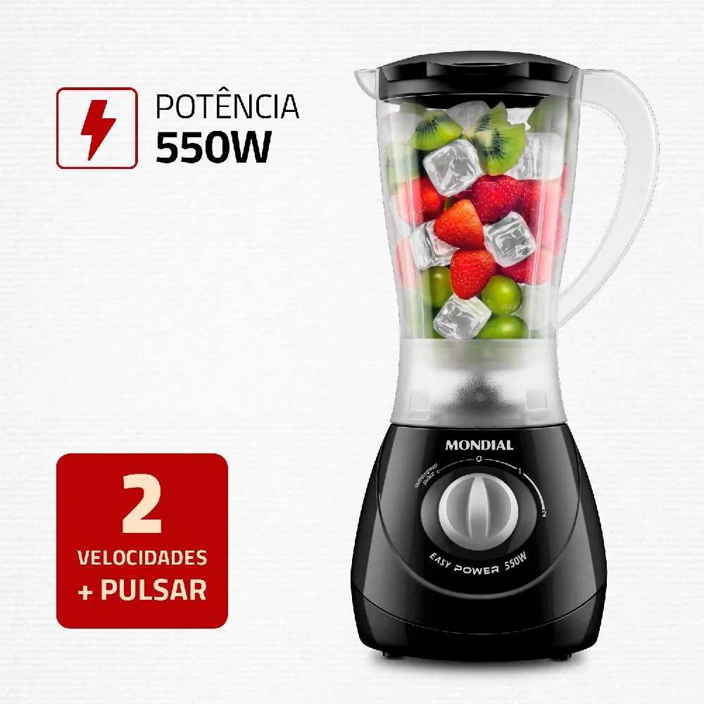 Liquidificador Mondial L550 Preto 127V Preto - 127V