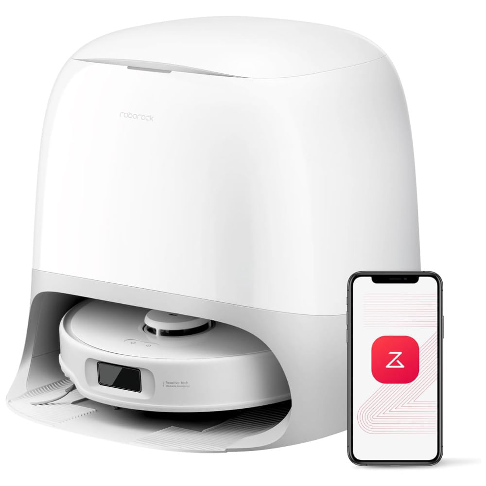 Miniatura Roborock Qrevo Curv S5X: Robô Aspirador 2 em 1 com 17.000Pa, Anti-Emaranhamento, Mop FlexiArm, Desvio Inteligente de Obstáculos.