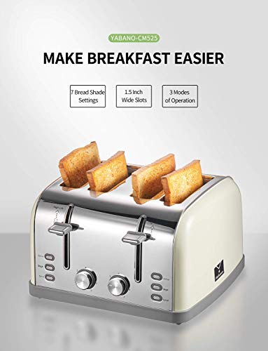 Miniatura Torradeira Elétrica Yabano 4 Fatias Bandeja Removível Aço Inoxidável Prata 110V
