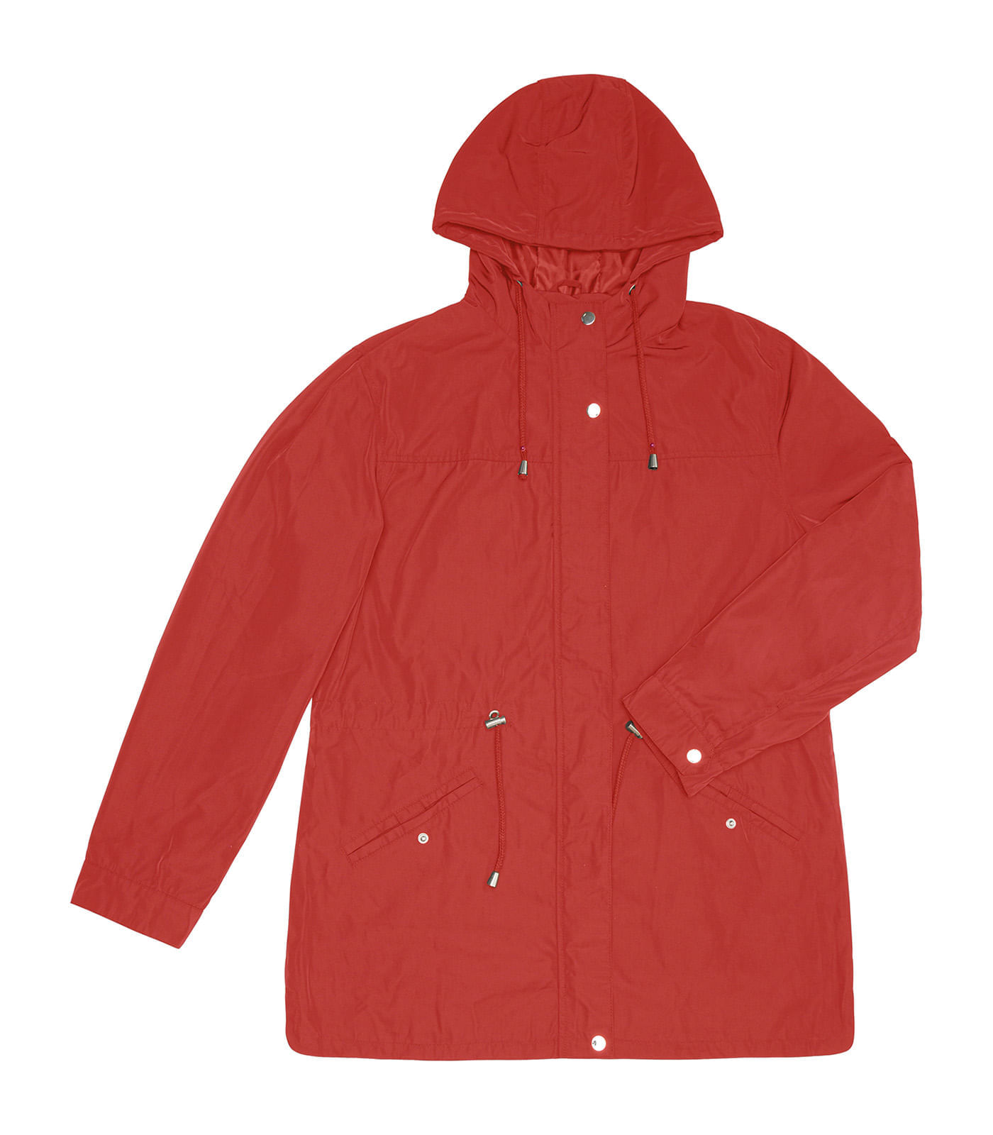 Jaqueta com capuz Sarja Secret Glam Marrom Plus G1