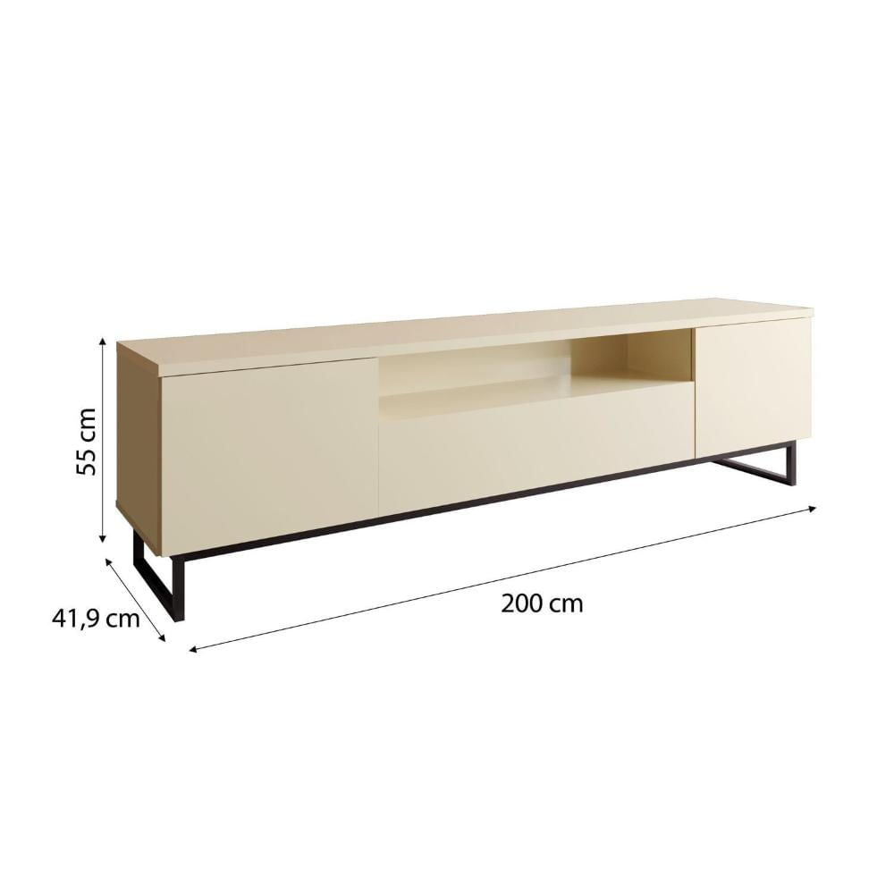 Miniatura Rack para Sala de Estar Austin para Tv até 75 P Off White