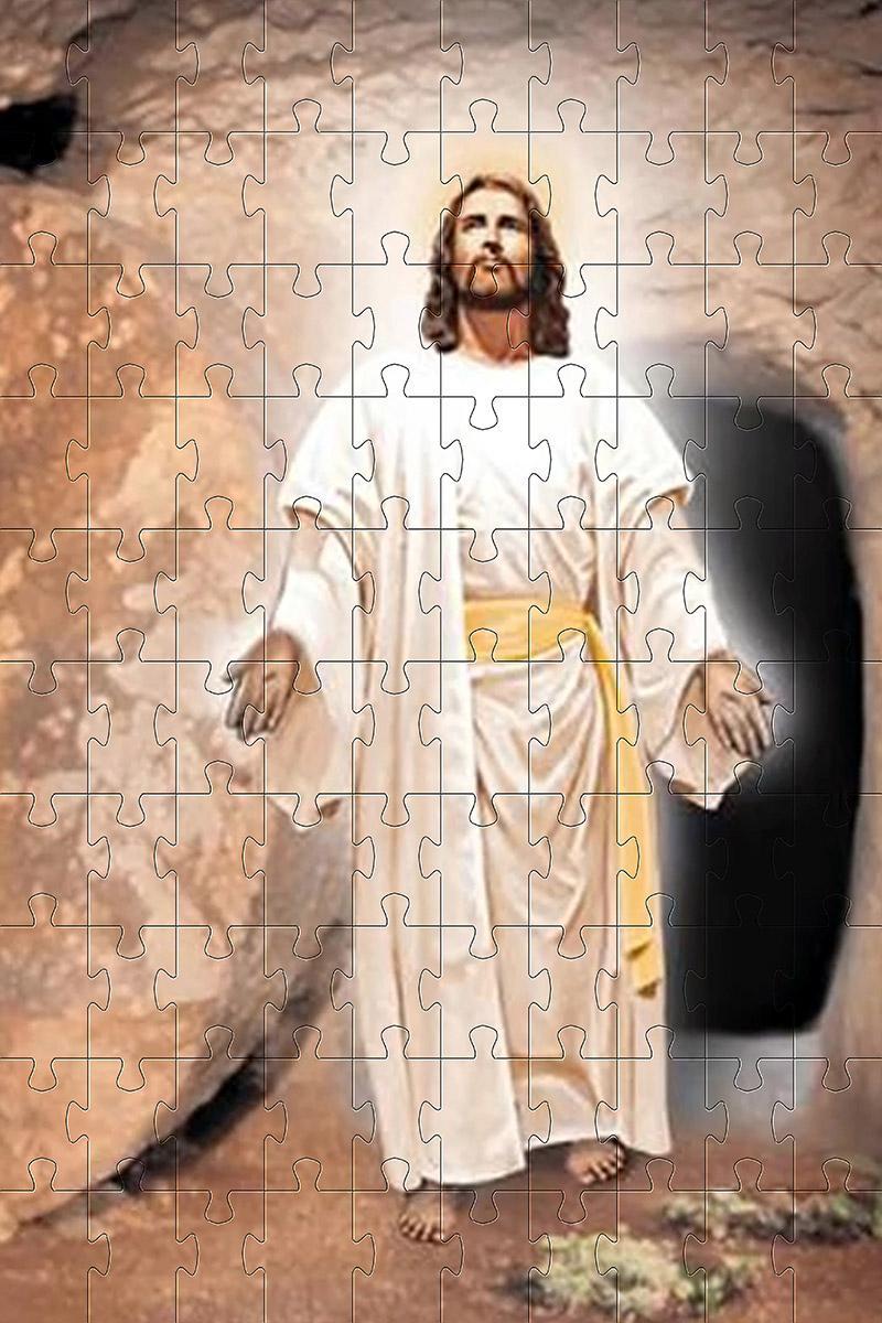 Miniatura Quebra-Cabeça Jesus Ressureição 120 Peças