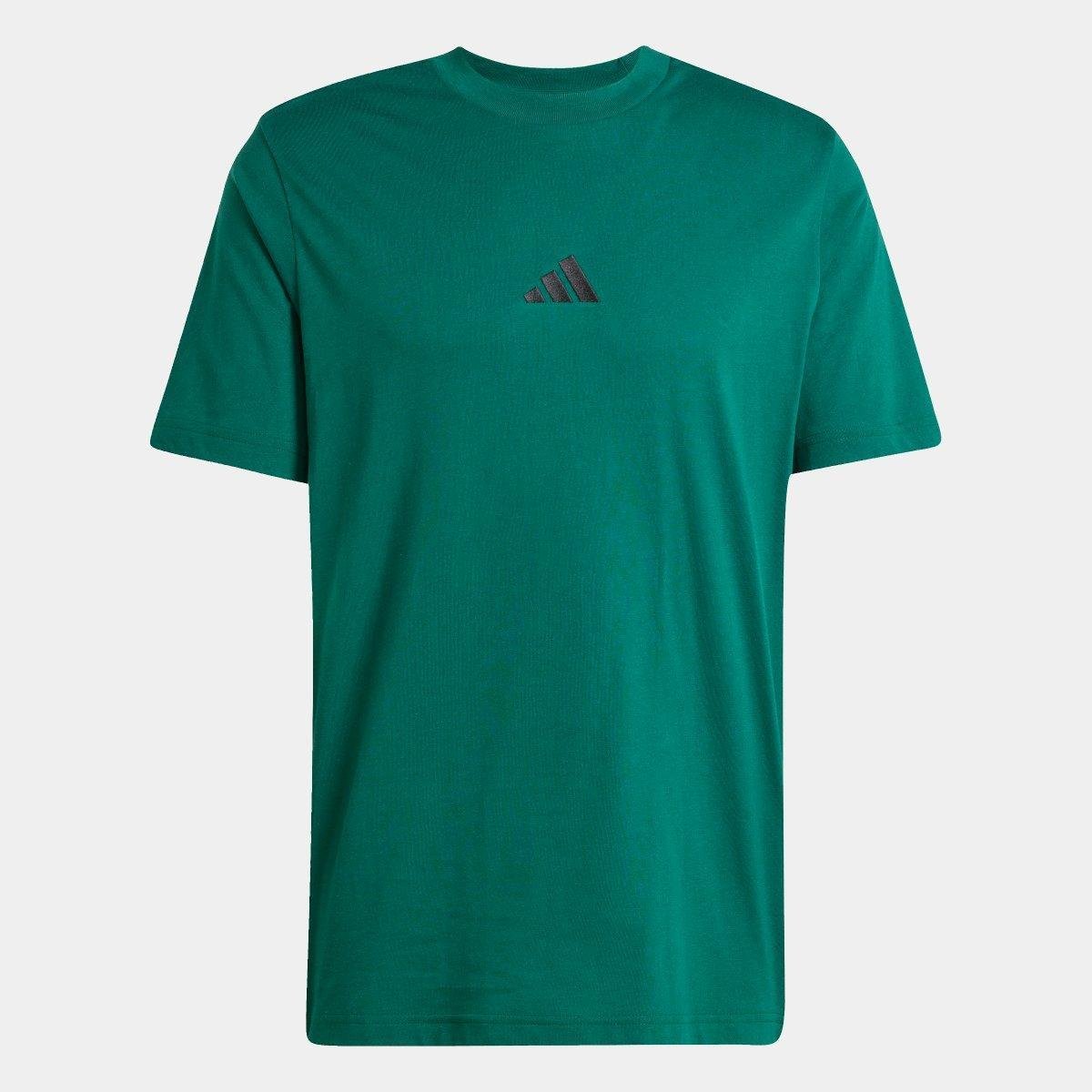 Miniatura Camiseta Adidas 3 Listras Stretch Masculina Verde - G