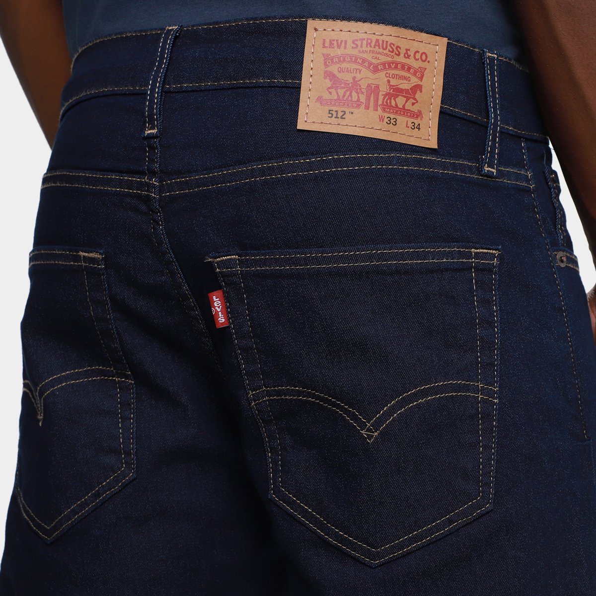 Miniatura Calça Levi's Slik Taper Masculina Azul - 38