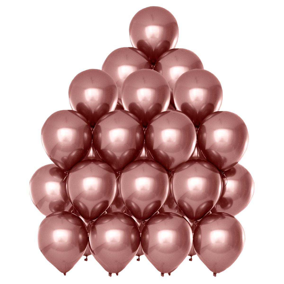 Miniatura Bola Rose Gold Decoração P Festa 25 Unidades Balloon Cake
