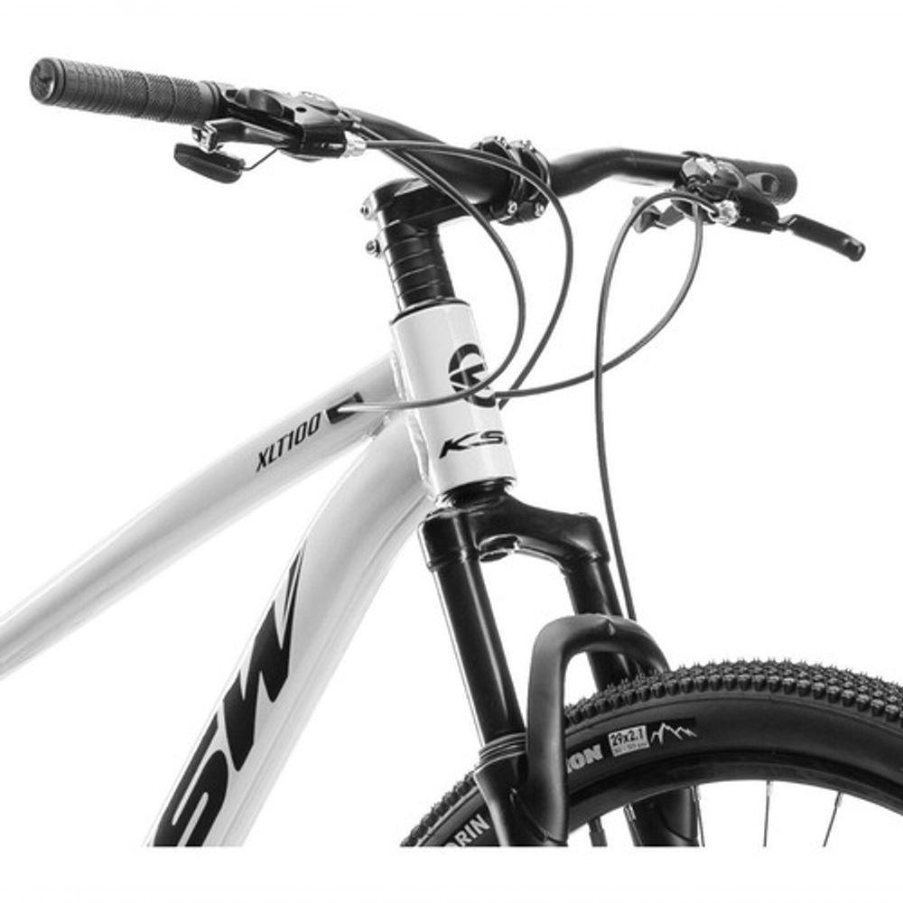 Miniatura Bicicleta Ksw Aro 29 21 Velocidades Freio A Disco Mecânico Alumínio Branco 17