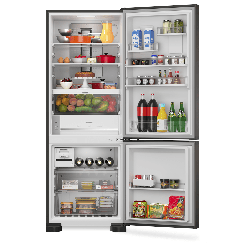 Geladeira Brastemp Frost Free Inverse A+++ 461 litros cor Black Inox com tecnologia Inverter e Freeze Control Advanced - BRE59FE 110V