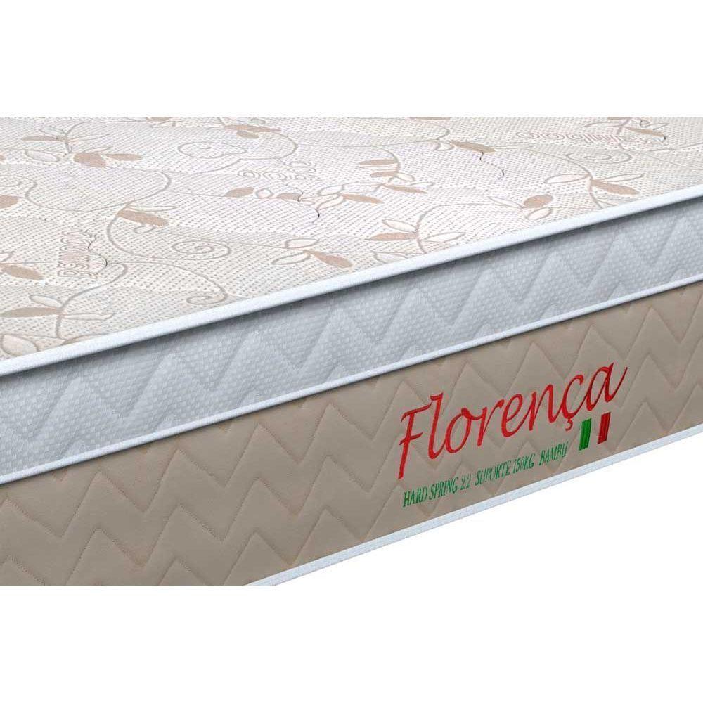 Cama Box Queen: Colchão Molas Bonnel Orthoflex Florença + Base Crc Courano White(158X198)