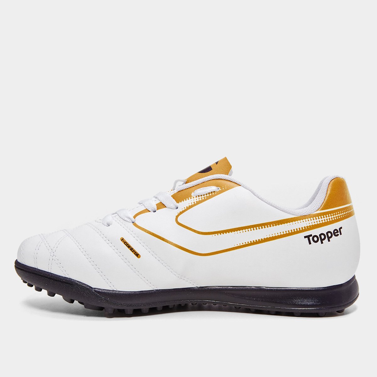 Chuteira Society Topper Cup VIII Masculina Branco+dourado - 37