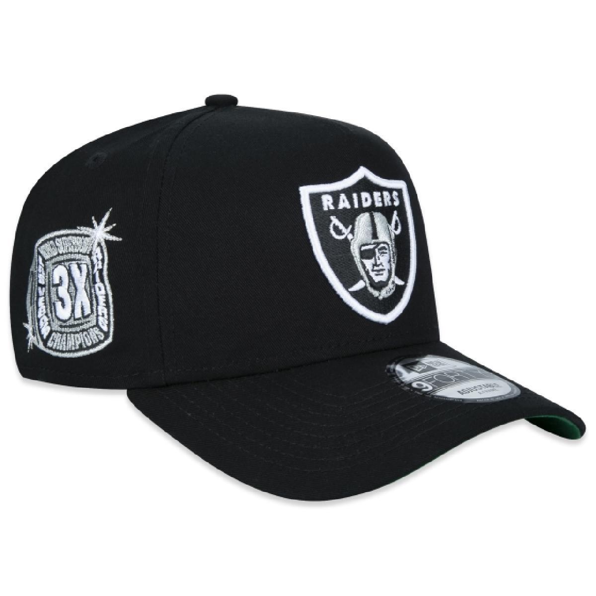 Miniatura Boné New Era 940 Nfl Las Vegas Raiders Core Preto Champs