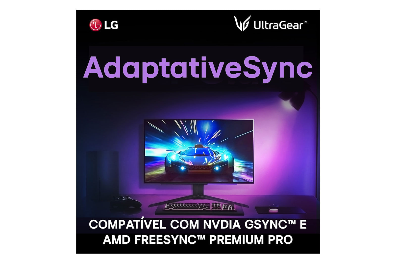 Monitor Gamer LG UltraGear OLED – Tela OLED 27”, QHD, HDR400, True black, 1.5M:1, 240Hz, 0,03ms (GtG), NVIDIA® G-SYNC® – 27GS95QE-B