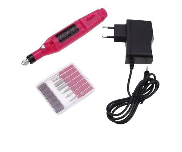 Miniatura Lixadeira Lixa Motor De Unha Elétrica Profissional Bivolt Rosa - Lixa de unha elétrica - Lixada - Bivolt