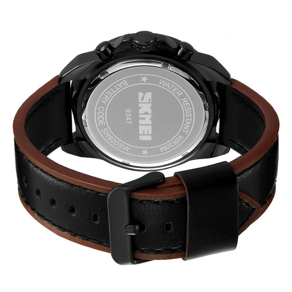 Miniatura Relógio De Quartzo Masculino Pulseira De Couro Genuíno Multifuncional 3atm Impermeável Verde