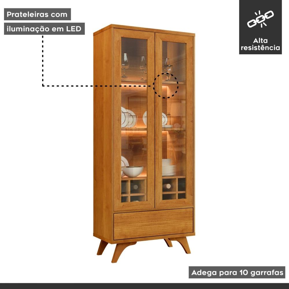Miniatura Cristaleira Reflecta 2 Portas Mavaular Naturalle