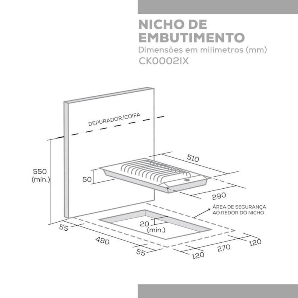Cooktop Elétrico Inox Barbecue Churrasqueira Com Grelha 220V