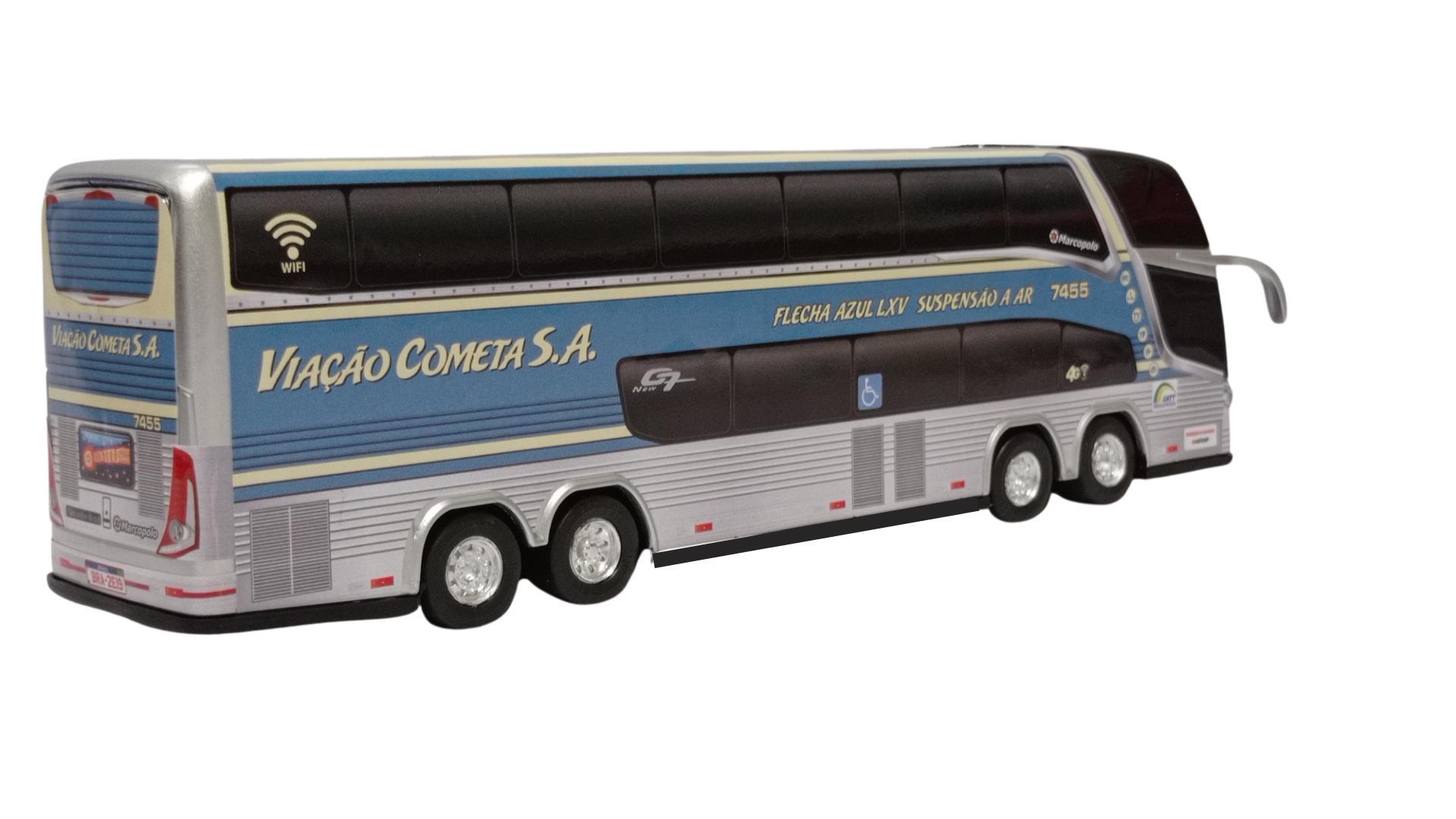 Miniatura Miniatura Ônibus Cometa Flecha Azul 2 Andares