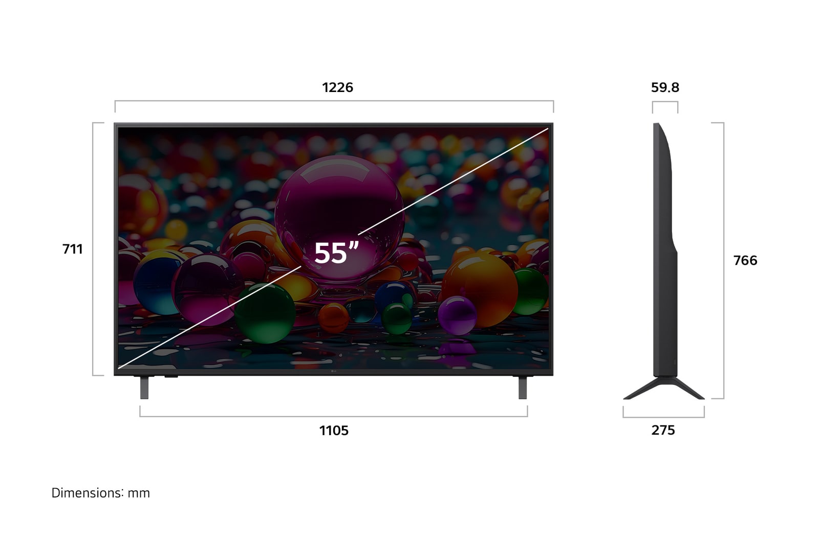 Miniatura Smart TV LG UHD AI 4K 55" UA75 - Processador α7 Gen8 e Tecnologia 2025 (55UA7500PSA.BWZ) Smart TV LG UHD AI 4K 55" UA75 - Processador α7 Gen8 e Tecnologia 2025