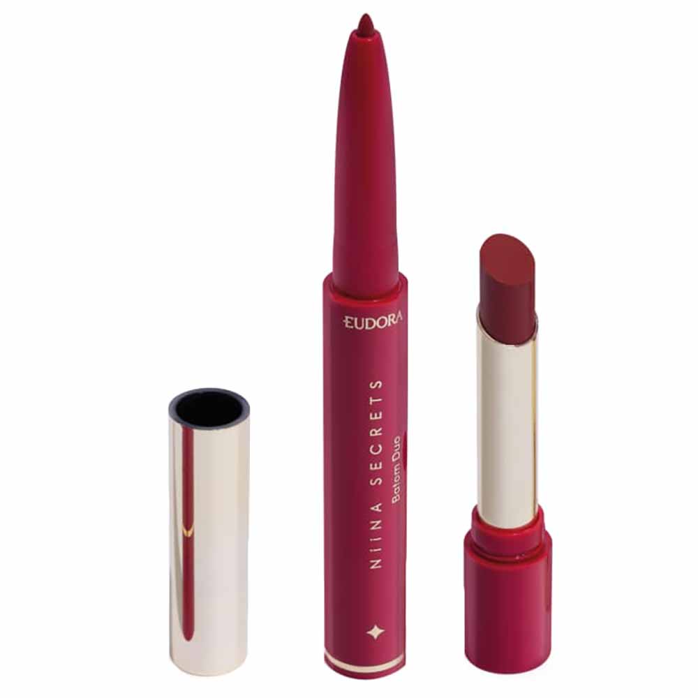 Miniatura Batom Niina Secrets by Eudora Duo Perfect Match Malva