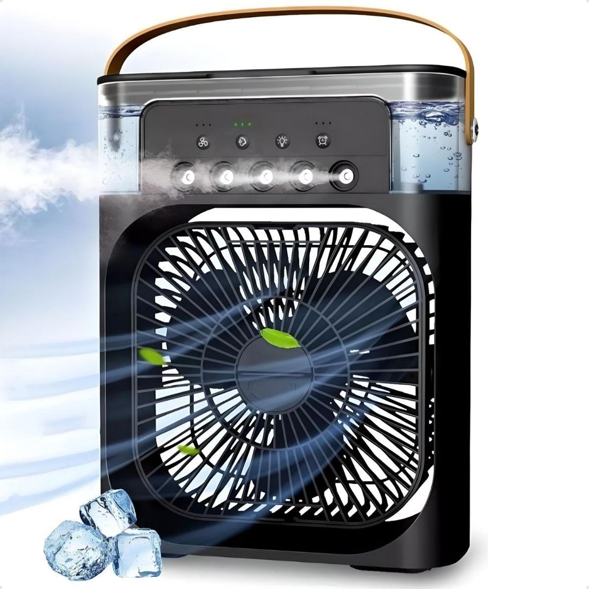 Miniatura Mini Ventilador Portátil Climatizador Umidificador De Ar