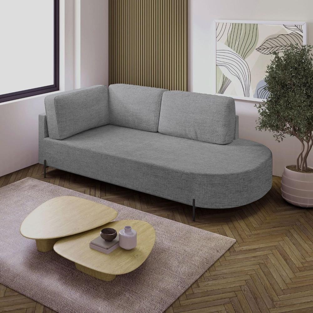 Miniatura Sofá Living Orgânico 2 Lugares 165cm Norten Cinza