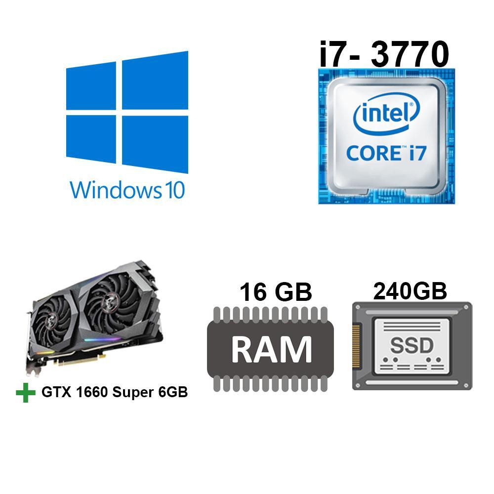 Miniatura Computador Core I7- 3770 Ram 16Gb, Ssd 240Gb Gtx 1660 6Gb