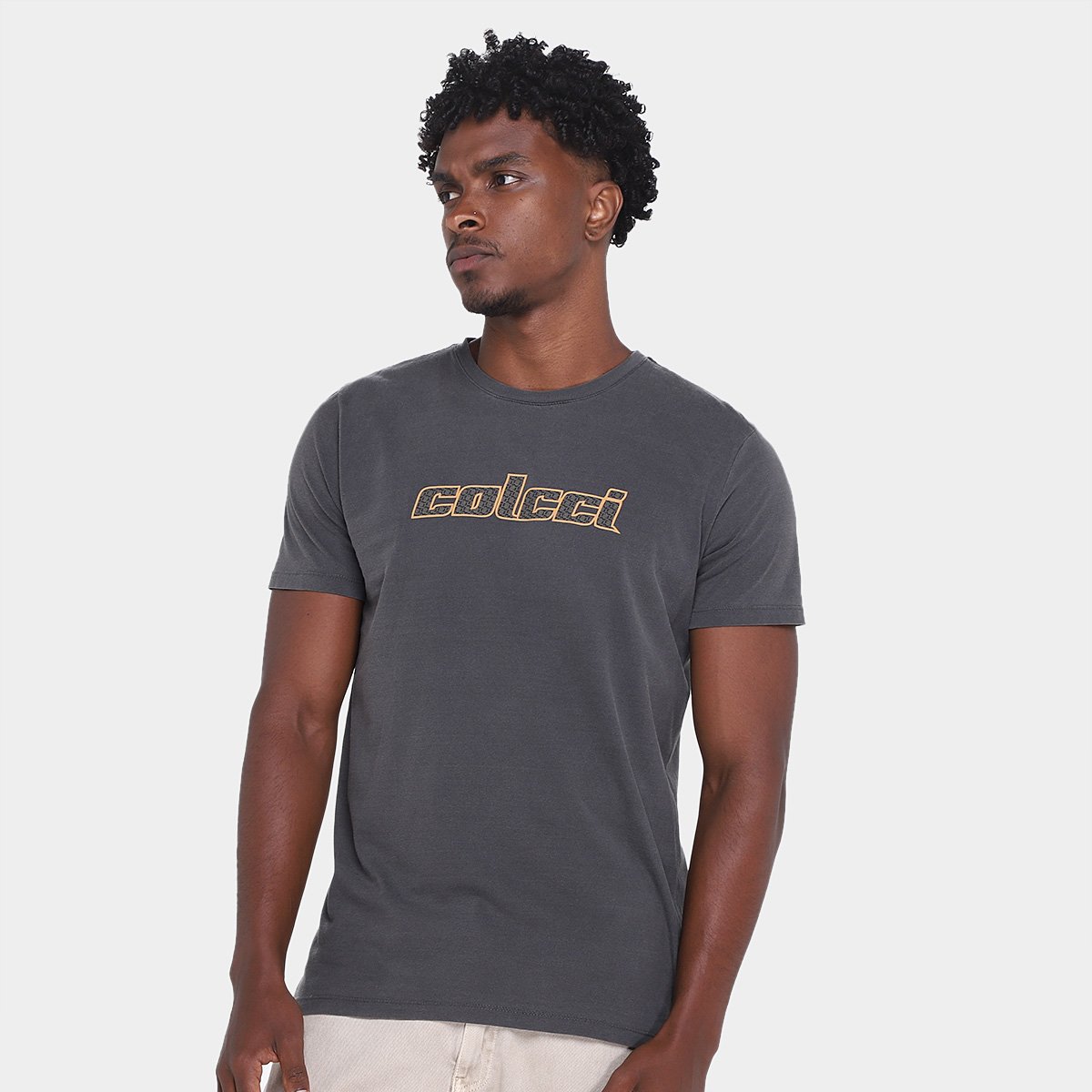Miniatura Camiseta Colcci Casual Masculina Chumbo - G