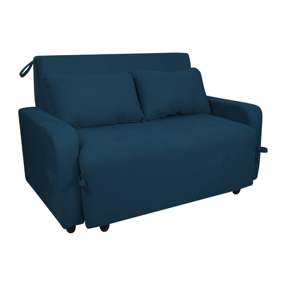 Sofá Cama 2 Lugares Amora New Azul